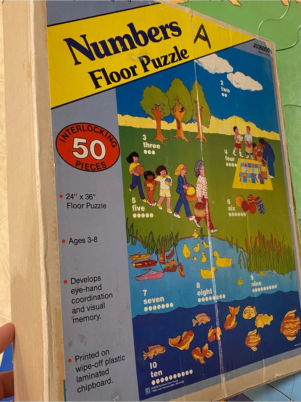 Judy Instructo Vintage Floor Puzzle Numbers 1988 J036050 Preschool Home School